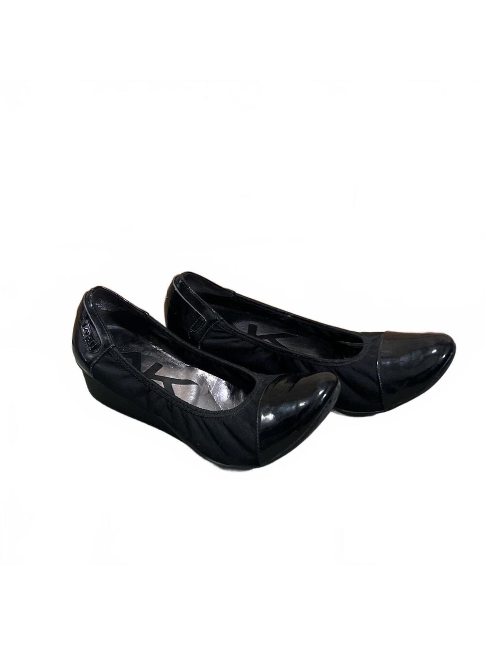 Anne Klein Darra Sport Black Wedge Flats Size 8 Workwear Comfortcore Ballet Shoe